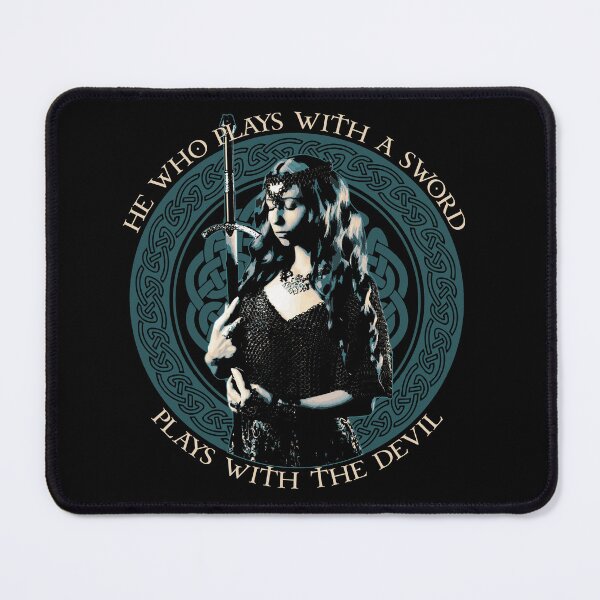 Item preview, He Who Plays With a Sword, Traditional Celtic Proverb Female Warrior Design, Celtic Gifts designed and sold by Proverbial Wisdom Design.