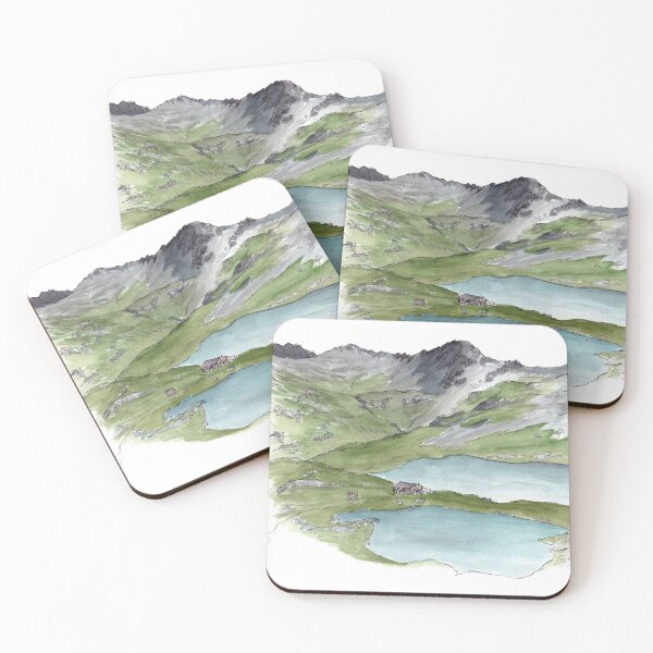 Item preview, Angelus Hut - Lake Angelus Watercolour designed and sold by Tom Napper Design.