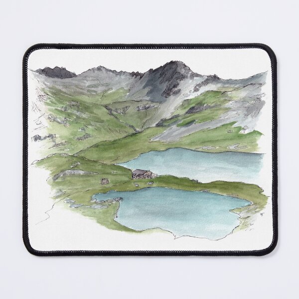 Item preview, Angelus Hut - Lake Angelus Watercolour designed and sold by Tom Napper Design.