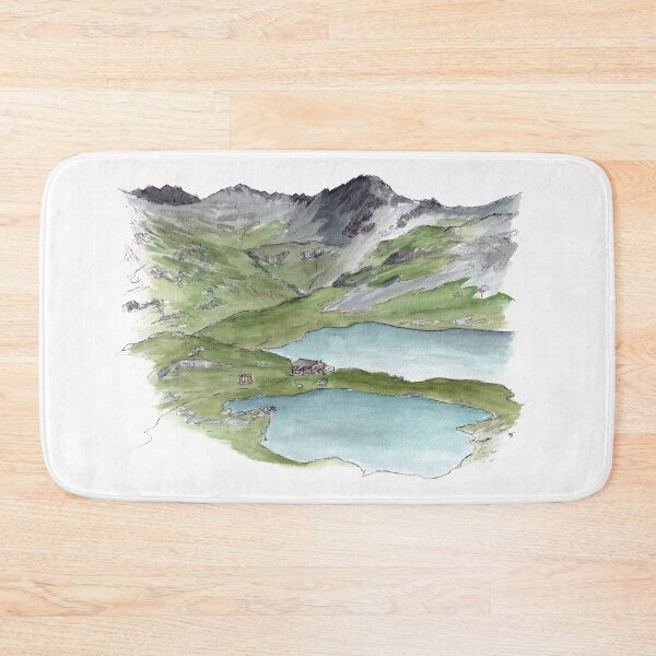 Item preview, Angelus Hut - Lake Angelus Watercolour designed and sold by Tom Napper Design.