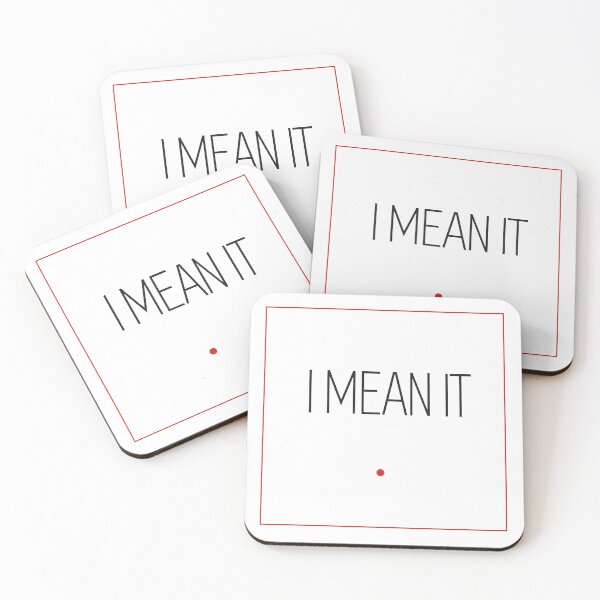 Item preview, Text Minimalist Aesthetics I MEAN IT designed and sold by AUKTORA.