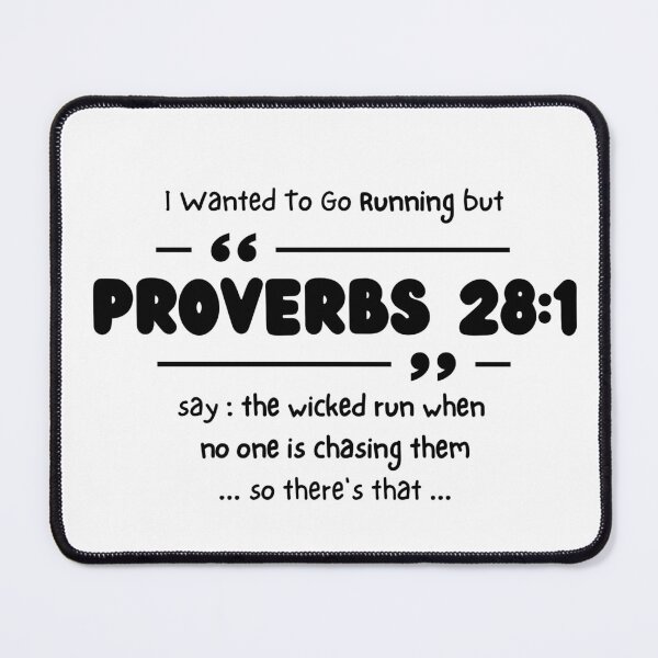 Item preview, I Wanted To Go Running, Proverbs 28:1 designed and sold by SoonSeen.