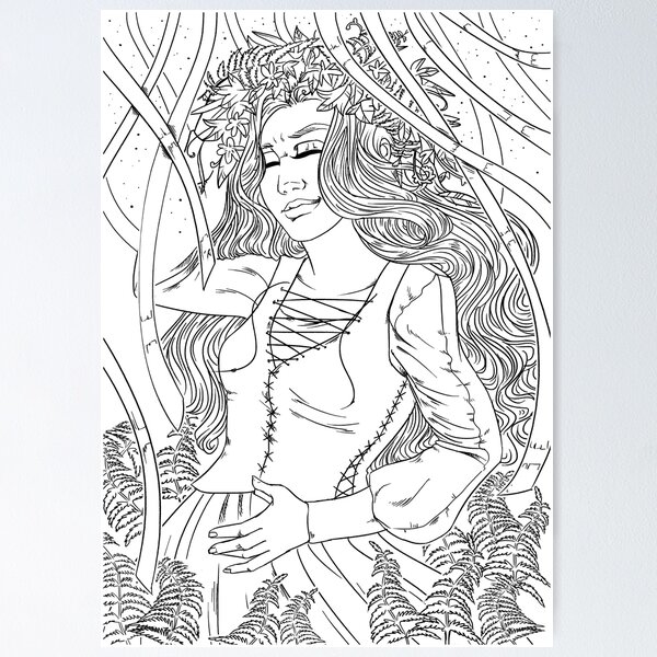 Item preview, Lineart Sabbath Beltane - witchcraft wicca altar decoration designed and sold by CuriosumArt.