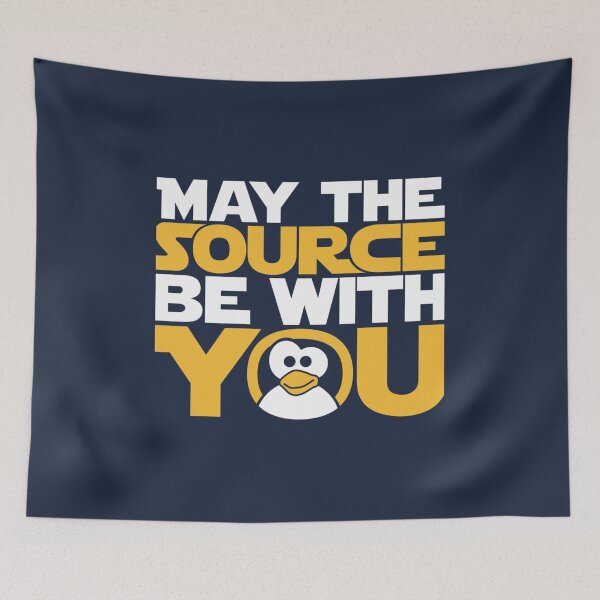 Item preview, May The Source Be With You  Tux Edition designed and sold by Fiscraftland.