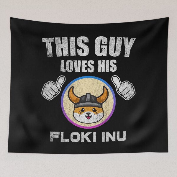 Item preview, This Guy Loves His Floki Inu Coin Valentine Crypto Token Blockchain Wallet designed and sold by EarlineCormier.