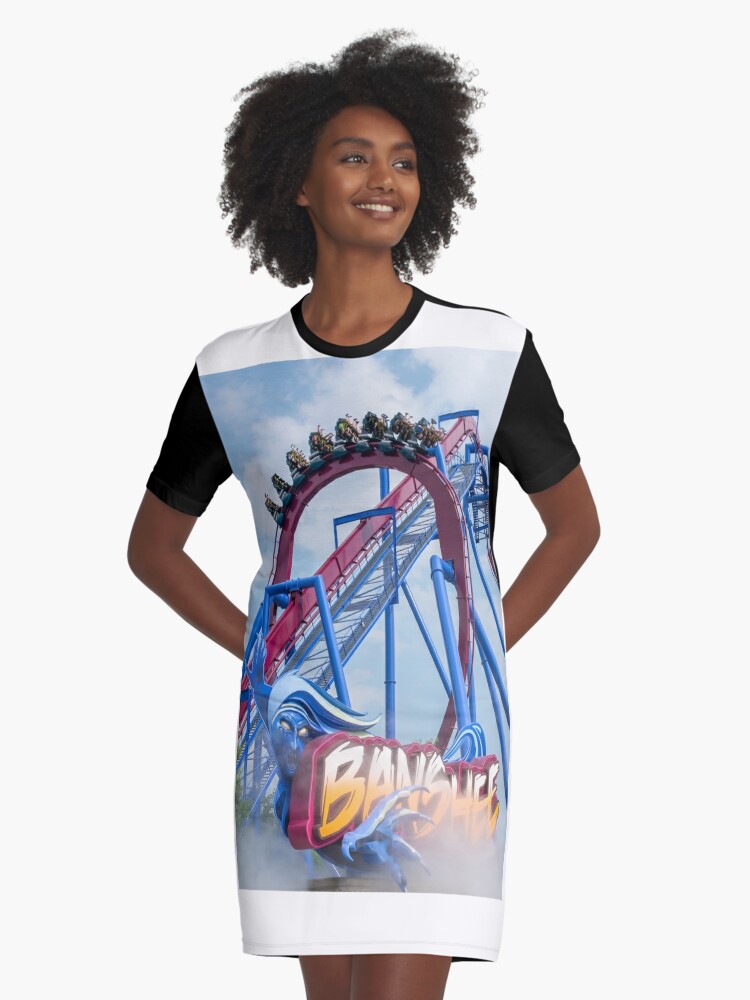 Banshee Roller Coaster Graphic T Shirt Dress