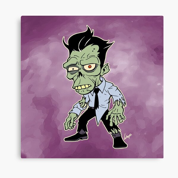 Disappointed Zombie version 2 Canvas Print