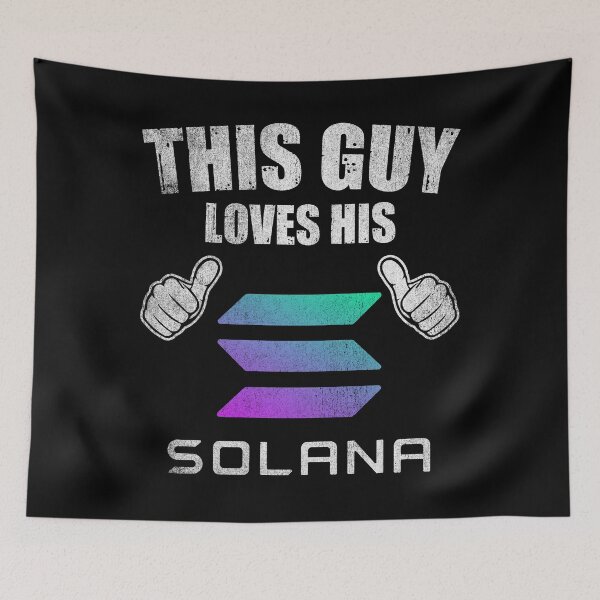 Item preview, This Guy Loves His Solana SOL Coin Valentine Crypto Token Blockchain Wallet designed and sold by EarlineCormier.