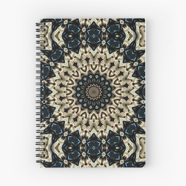 Item preview, Mandala in light tan and black with blue highlight designed and sold by effervescence.