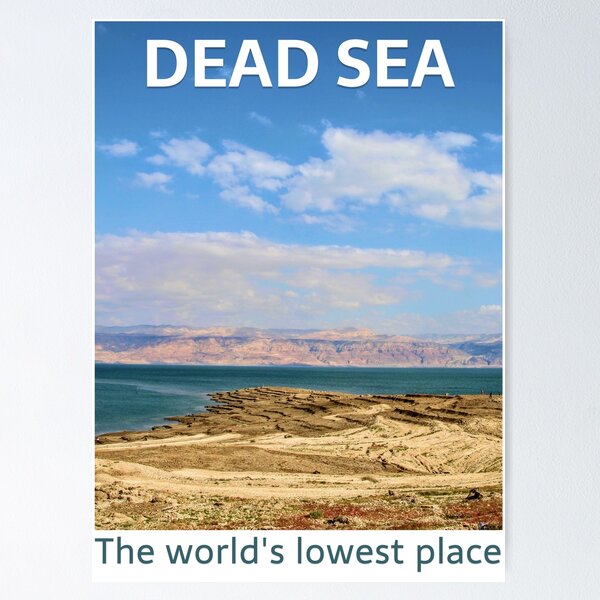 Item preview, Dead Sea landscape with red flowers spring blossom designed and sold by yul4ik80.