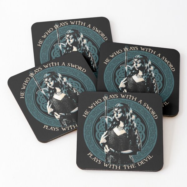 Item preview, He Who Plays With a Sword, Traditional Celtic Proverb Female Warrior Design, Celtic Gifts designed and sold by Proverbial Wisdom Design.