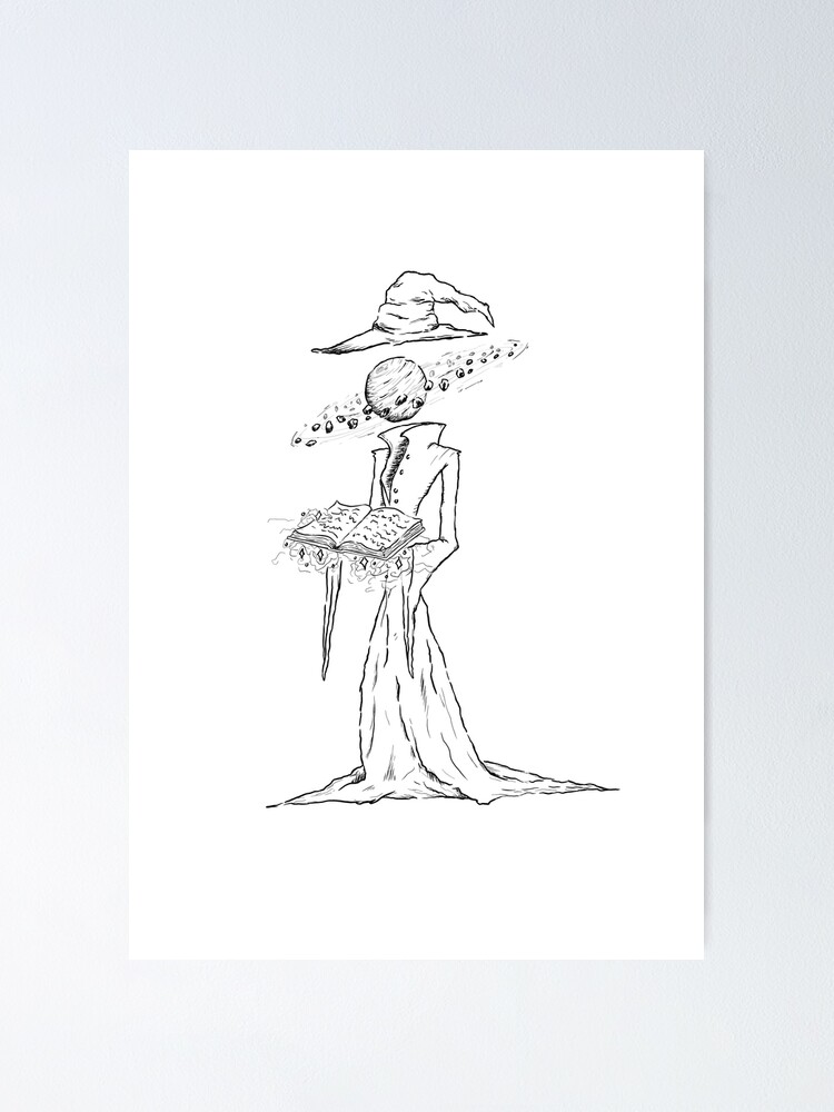 "Saturn Witch (black)" Poster for Sale by TheLoreFolk Redbubble