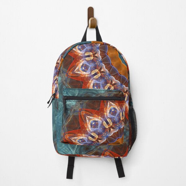 Item preview, Detailed mandala in teal, rust, and blue designed and sold by effervescence.