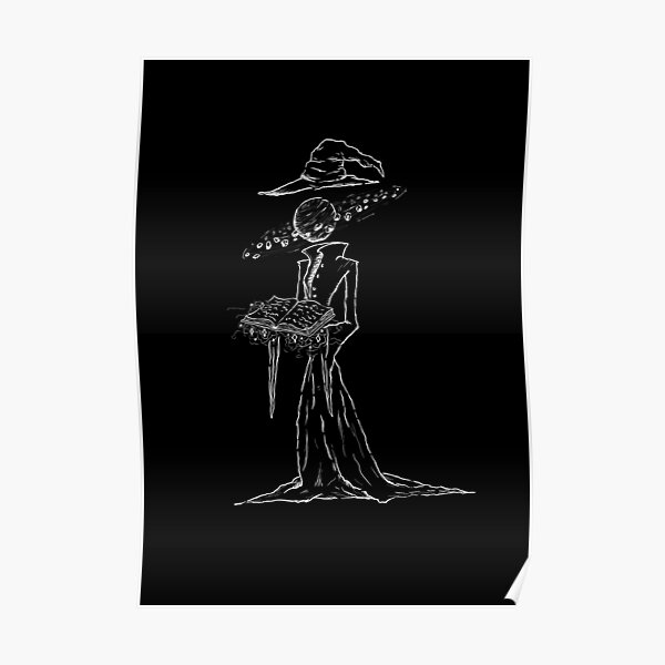 "Saturn Witch (white)" Poster for Sale by TheLoreFolk Redbubble