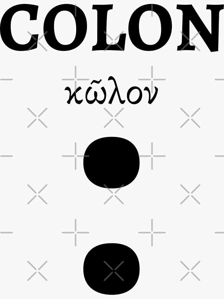 "colon symbol ancient greek double dot" Sticker for Sale by