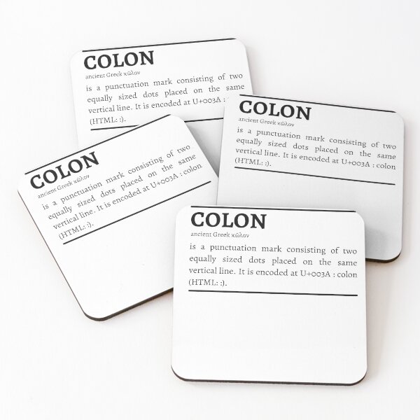 Item preview, Colon symbol definition and meaning designed and sold by EnjoyLifeMerch.