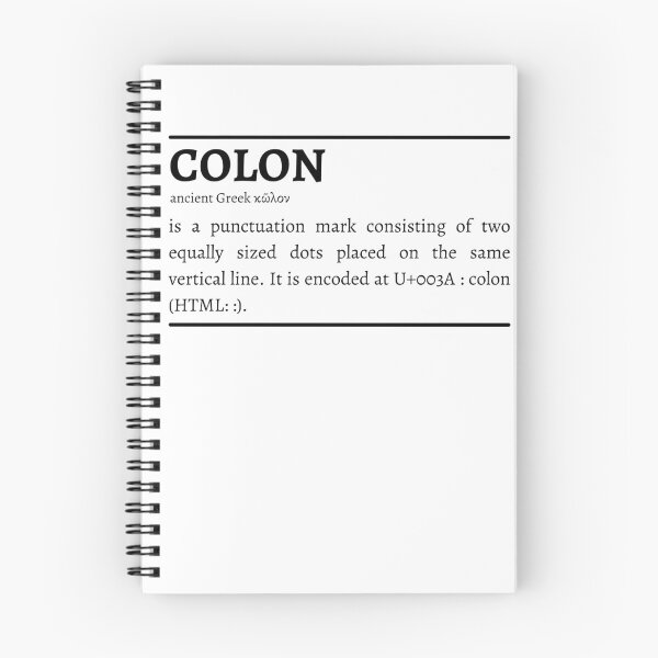 Item preview, Colon symbol definition and meaning designed and sold by EnjoyLifeMerch.