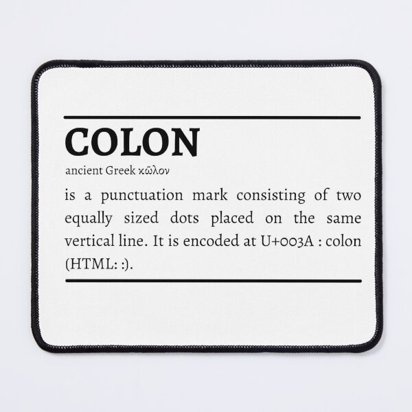 Item preview, Colon symbol definition and meaning designed and sold by EnjoyLifeMerch.