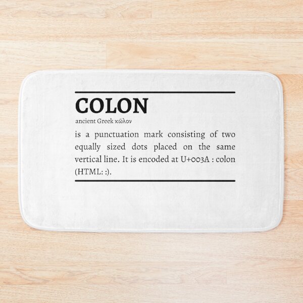 Item preview, Colon symbol definition and meaning designed and sold by EnjoyLifeMerch.
