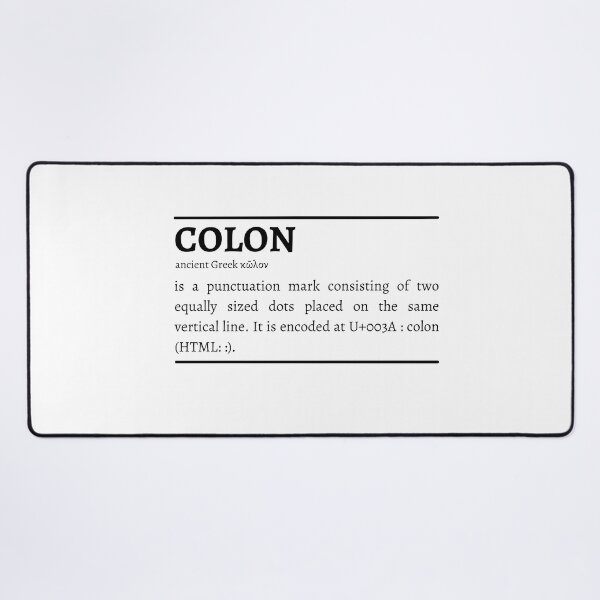 Item preview, Colon symbol definition and meaning designed and sold by EnjoyLifeMerch.