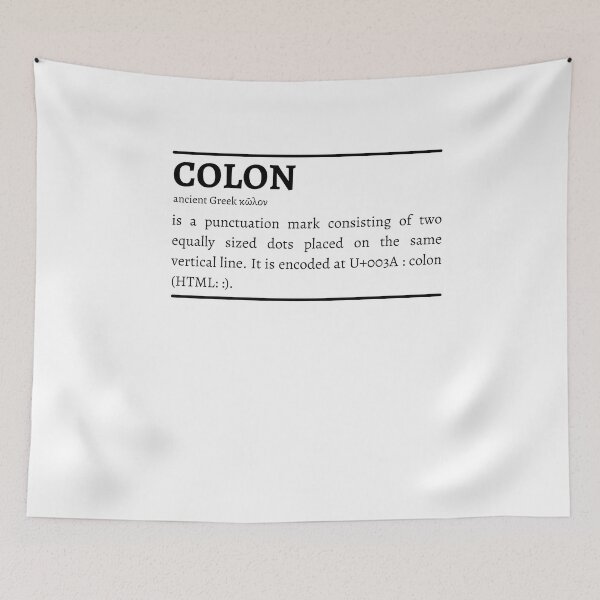 Item preview, Colon symbol definition and meaning designed and sold by EnjoyLifeMerch.