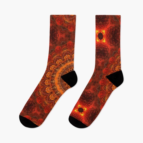Item preview, Finely-detailed mandala in orange colours designed and sold by effervescence.
