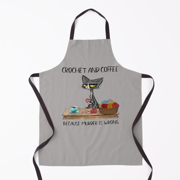 Item preview, Cats Crochet And Coffee Because Murder Is Wrong Cute Crocheting Design For Cat Lovers And Coffee Addict Cool Knit designed and sold by zacben.