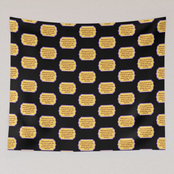 Item preview, Bible Verse Mark 8:36 designed and sold by Prayingwarrior.