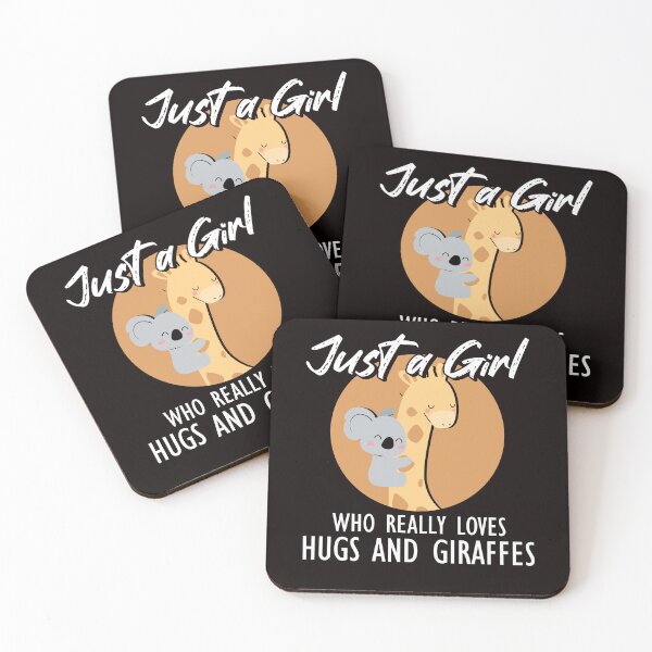 Item preview, Girl Who Loves Hugs Giraffes Koala Bear Wild Animals Lover designed and sold by TomGiantDesigns.