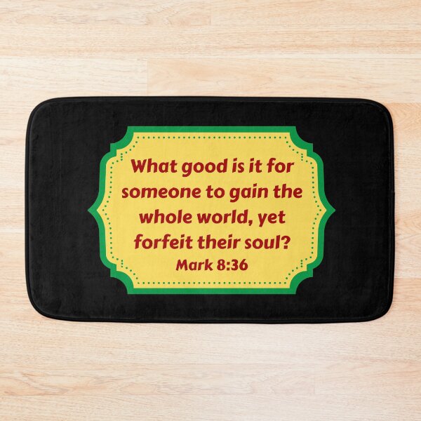 Item preview, Bible Verse Mark 8:36 designed and sold by Prayingwarrior.