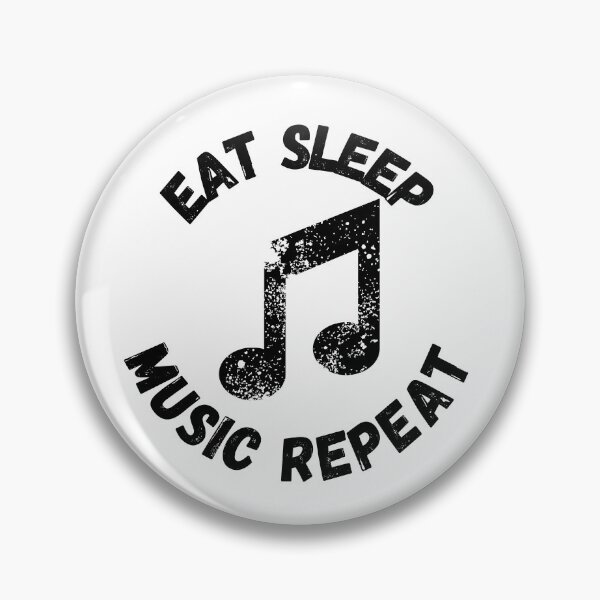 Item preview, Eat Sleep Music Repeat Quaver Distressed Grunge Effect designed and sold by LuckyKermit.
