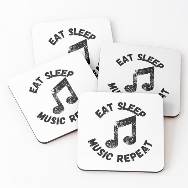 Item preview, Eat Sleep Music Repeat Quaver Distressed Grunge Effect designed and sold by LuckyKermit.
