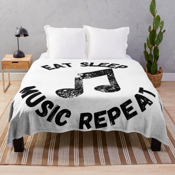 Item preview, Eat Sleep Music Repeat Quaver Distressed Grunge Effect designed and sold by LuckyKermit.