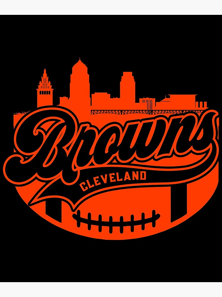 Discover Browns - Browns Football - Browns Skyline Premium Matte Vertical Poster