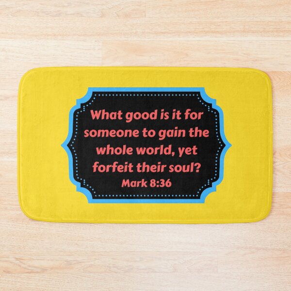 Item preview, Bible Verse Mark 8:36 designed and sold by Prayingwarrior.