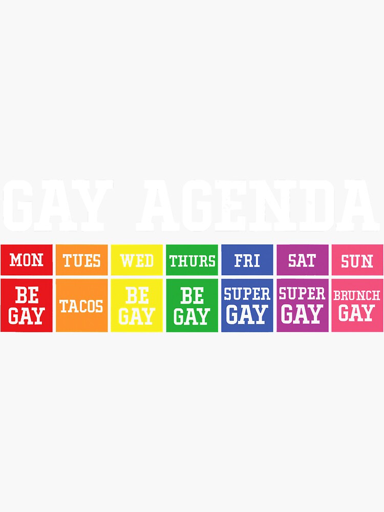 Gay Agenda Pride Love Lgbt Sticker For Sale By Reyeskhan79 Redbubble 9036