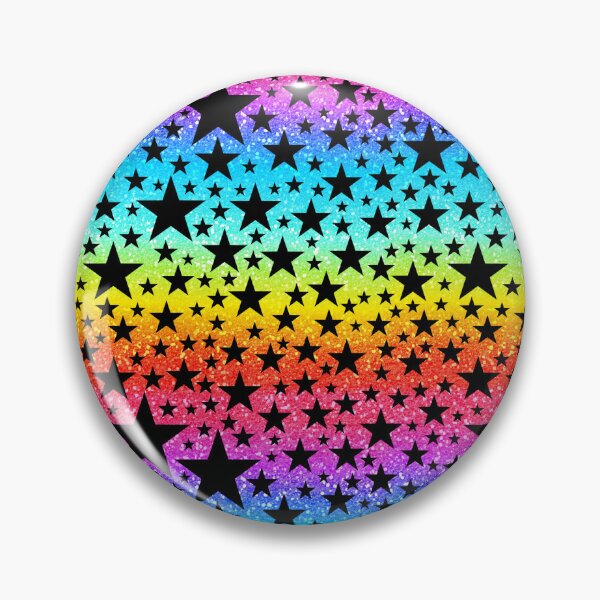 Item preview, Black stars on rainbow glitter designed and sold by dachsdesign.