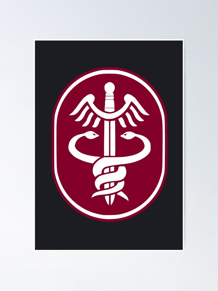 Aperçu 2 sur 3. Poster avec l'œuvre Commandement médical de l'armée des États-Unis créée et vendue par wordwidesymbols.