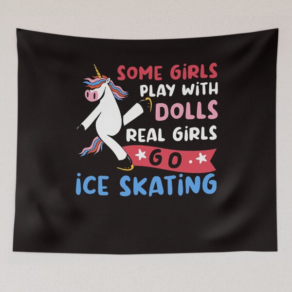 Artikelvorschau, Echte Mädchen gehen Eislaufen Einhorn Wintersport Schlittschuhe entworfen und verkauft von TomGiantDesigns.