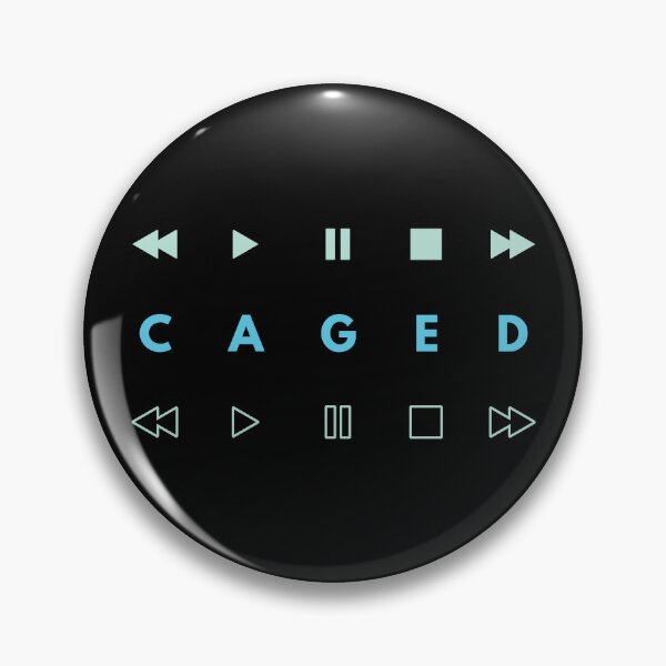 Item preview, CAGED System Music Player Buttons Light Blue designed and sold by nightsworthy.