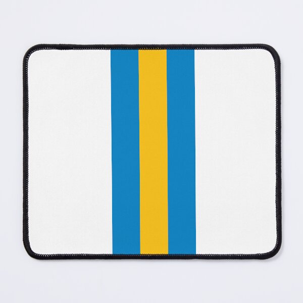 Item preview, Retro American Football Stripes LA White, Blue, Yellow designed and sold by Sporting Colour.