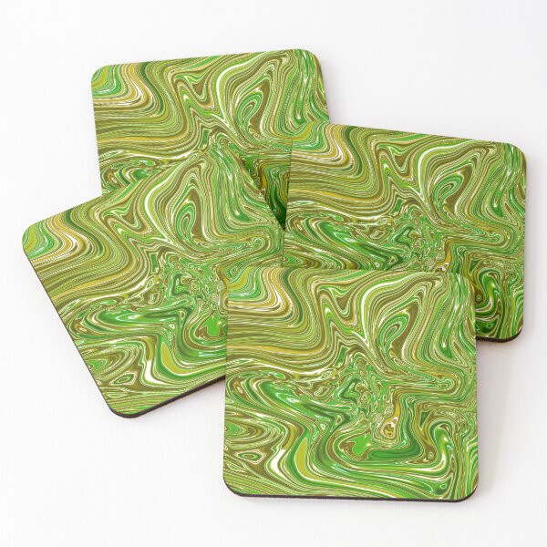 Item preview, Green and Yellow Neon Chrome Metallic Holographic Pattern designed and sold by PrettyPage.