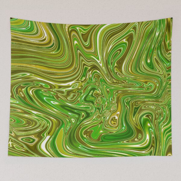 Item preview, Green and Yellow Neon Chrome Metallic Holographic Pattern designed and sold by PrettyPage.