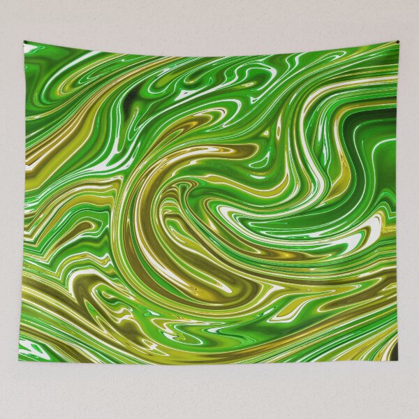 Item preview, Green and Yellow Neon Chrome Metallic Holographic Pattern 2 designed and sold by PrettyPage.