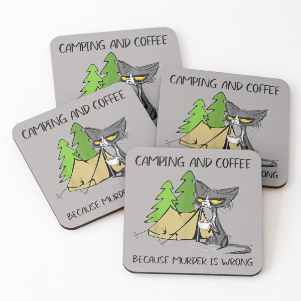 Item preview, MOTHER'S DAY Camping And Coffee Because Murder Is Wrong Fun designed and sold by zacben.