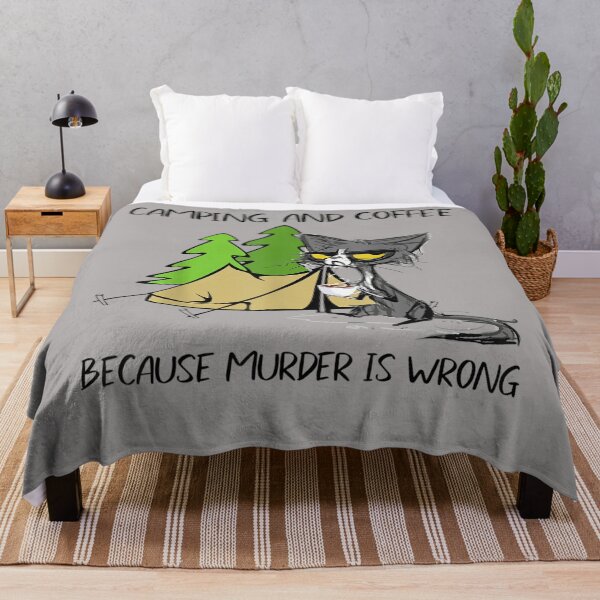 Item preview, MOTHER'S DAY Camping And Coffee Because Murder Is Wrong Fun designed and sold by zacben.