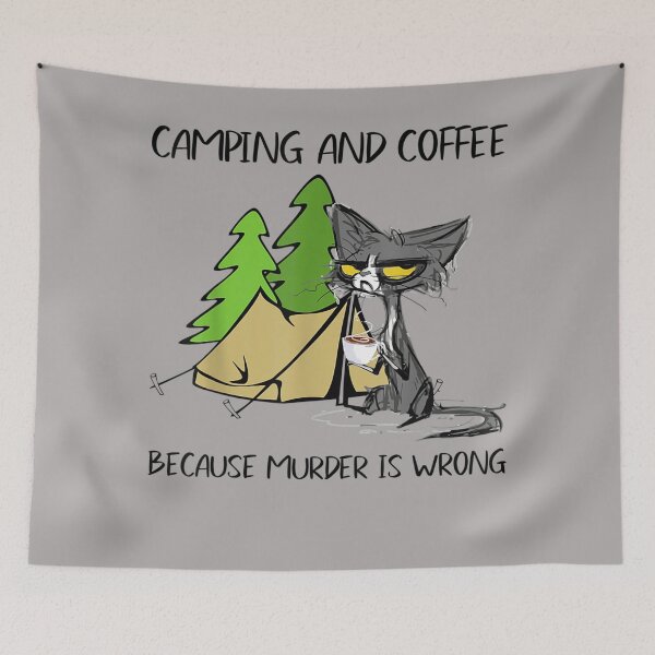 Item preview, MOTHER'S DAY Camping And Coffee Because Murder Is Wrong Fun designed and sold by zacben.