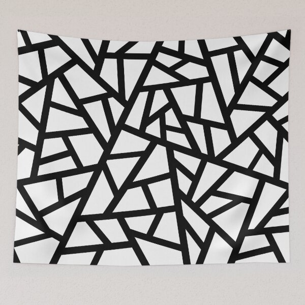 Item preview, Abstract geometric pattern - black and white. designed and sold by K.S ART.