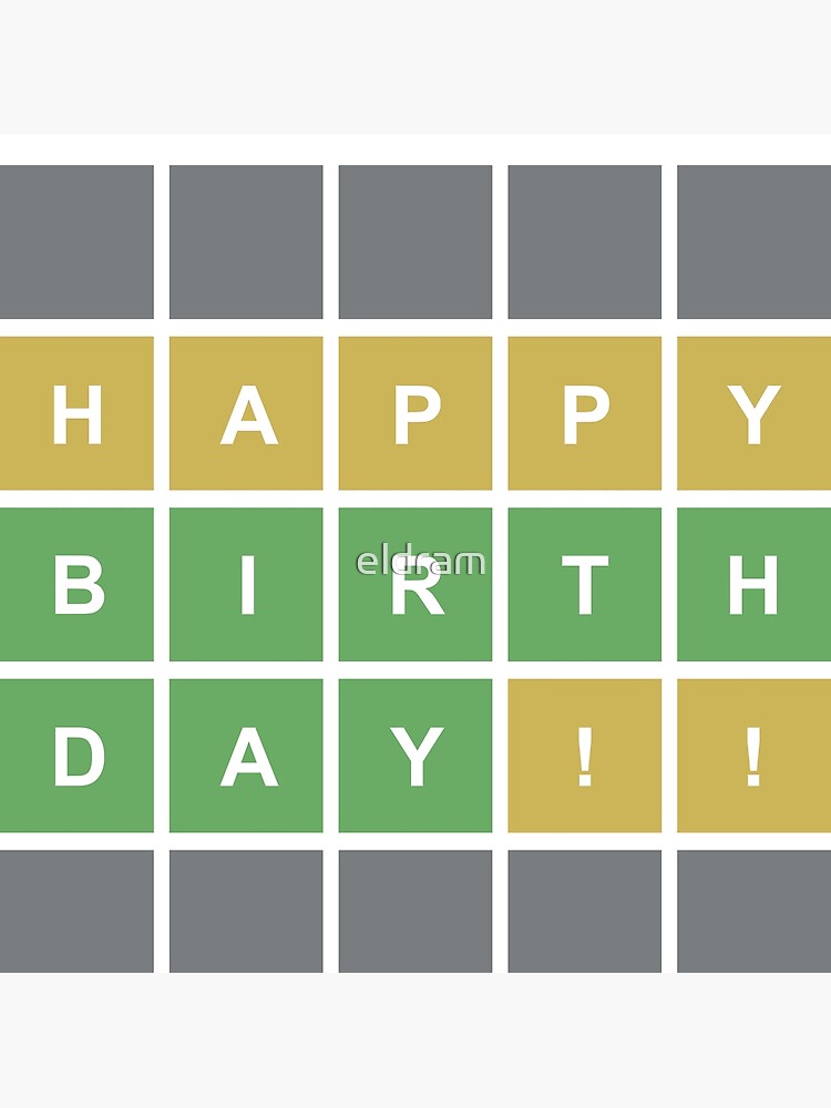 Happy Birthday Wordle Style Premium Matte Vertical Poster