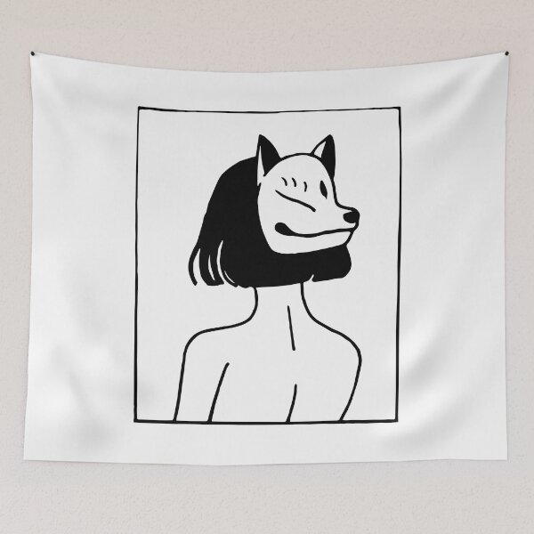 Item preview, Aesthetic Girl Kitsune Mask designed and sold by CoupleLove.